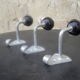 3 school hooks from the 60s in metal and bakelite