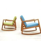Pair of rocking by Ole Wanscher for France & Son, 1950 s
