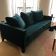 Gilles Nouailhac emerald green velvet sofa