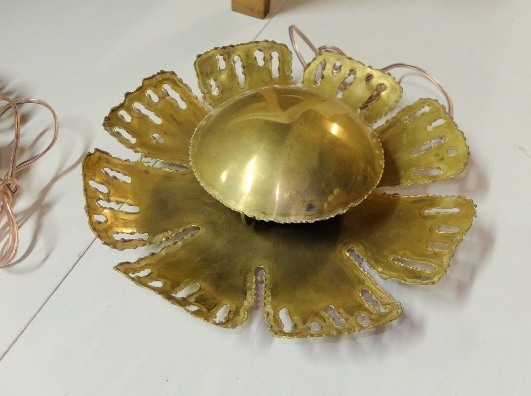 Svend Aage Holm, pair of Scandinavian wall lamps, "Flowers" from 1960