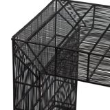 Vintage sculptural metal wire shelving and display table set