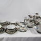 Tea set, 19 pieces, Kutani Dragonware porcelain, signed with an Eagle