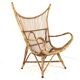 Rattan Armchair XL - mid century modern - japandi - very rare model