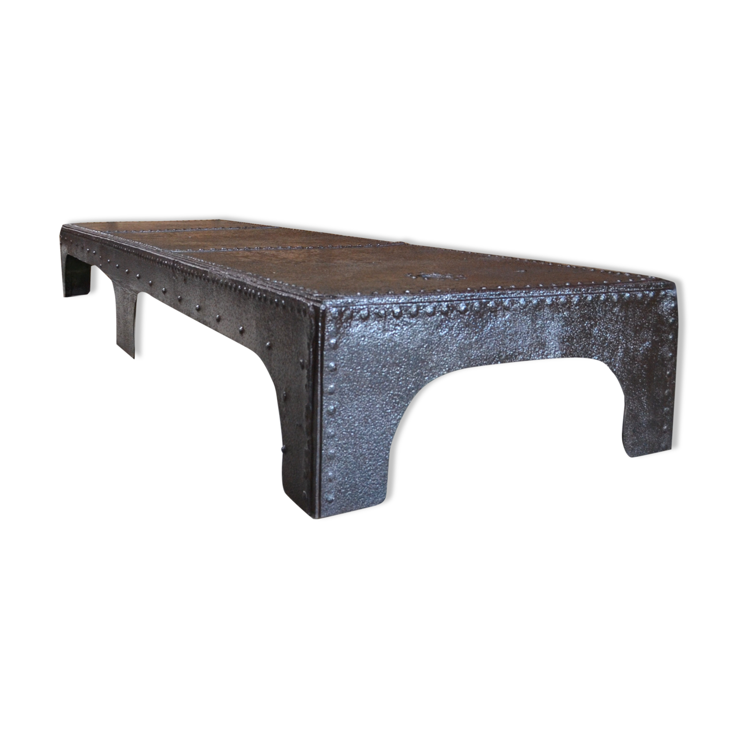 Industrial type coffee table