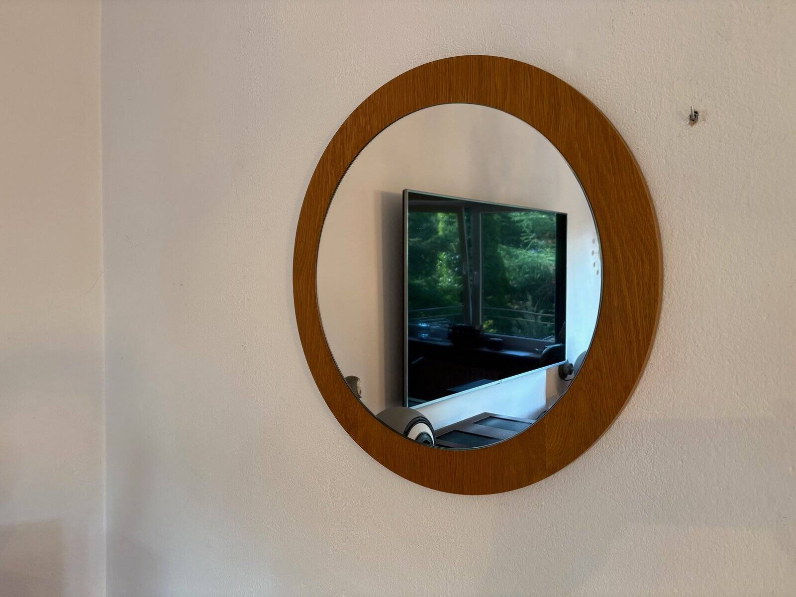 Minimalist brown mirror, 1960s