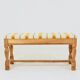 Vintage rustic oak bench after renovation