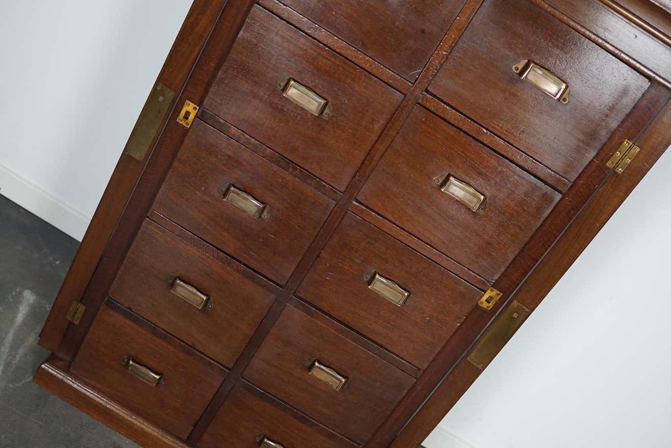 Classification cabinet mahogany drawers Netherlands 1930s