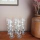 Set of 5 floral champagne glasses