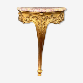Gilded Wooden Console Louis XV Style