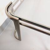 Morex vintage Italian rectangular coffee table in clear glass