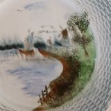 2 Saint Amand plates with castle decor