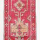 Red & Pink Hallway Vintage Runner Rug, 80x306Cm