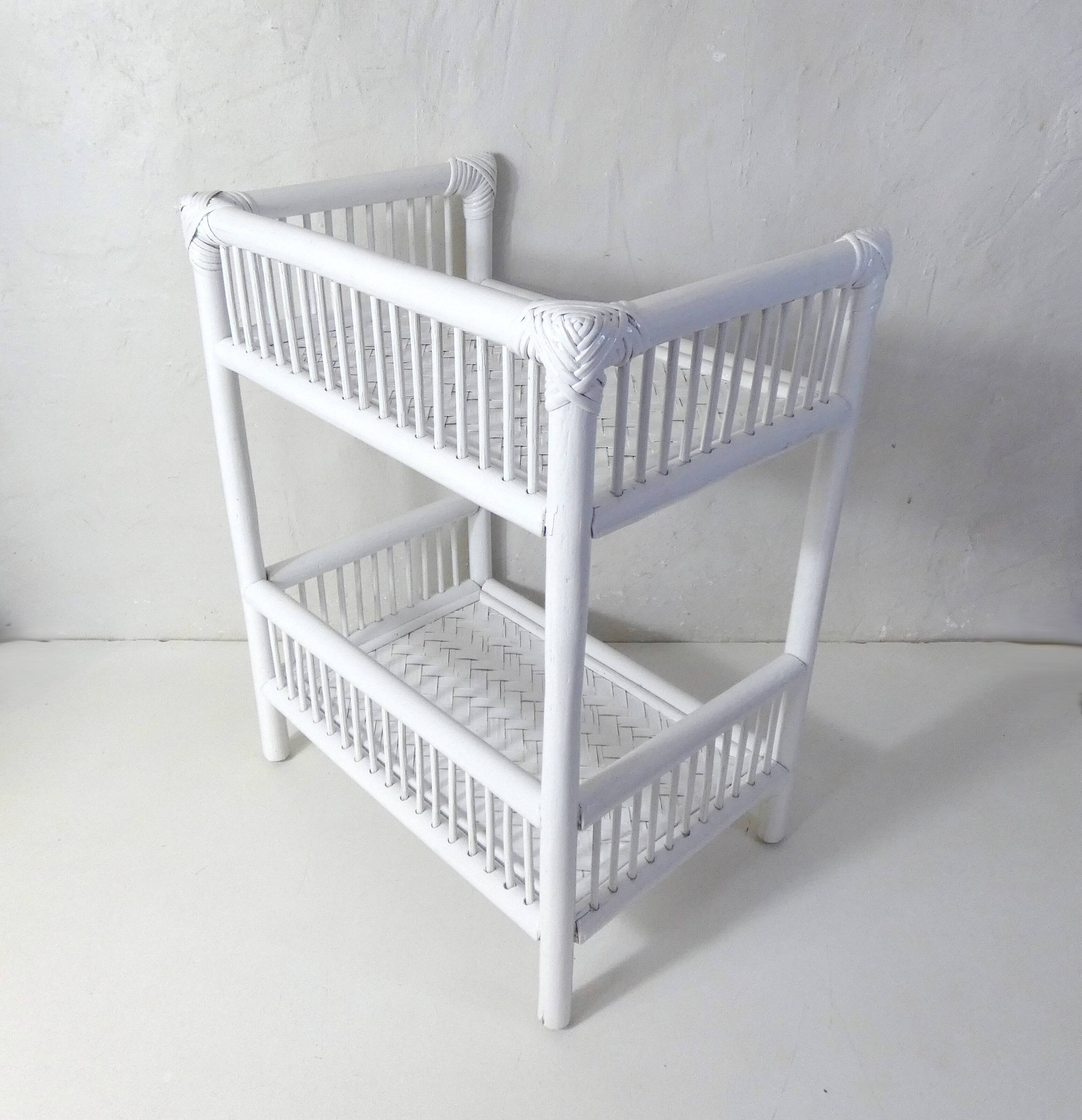 rattan bedside table