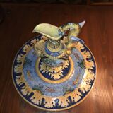 Ewer on base in Nevers earthenware Aintoine Montagnon max diameter 40 cm height 28cm