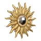 Vintage Gold Sunburst Convex Mirror 54cm