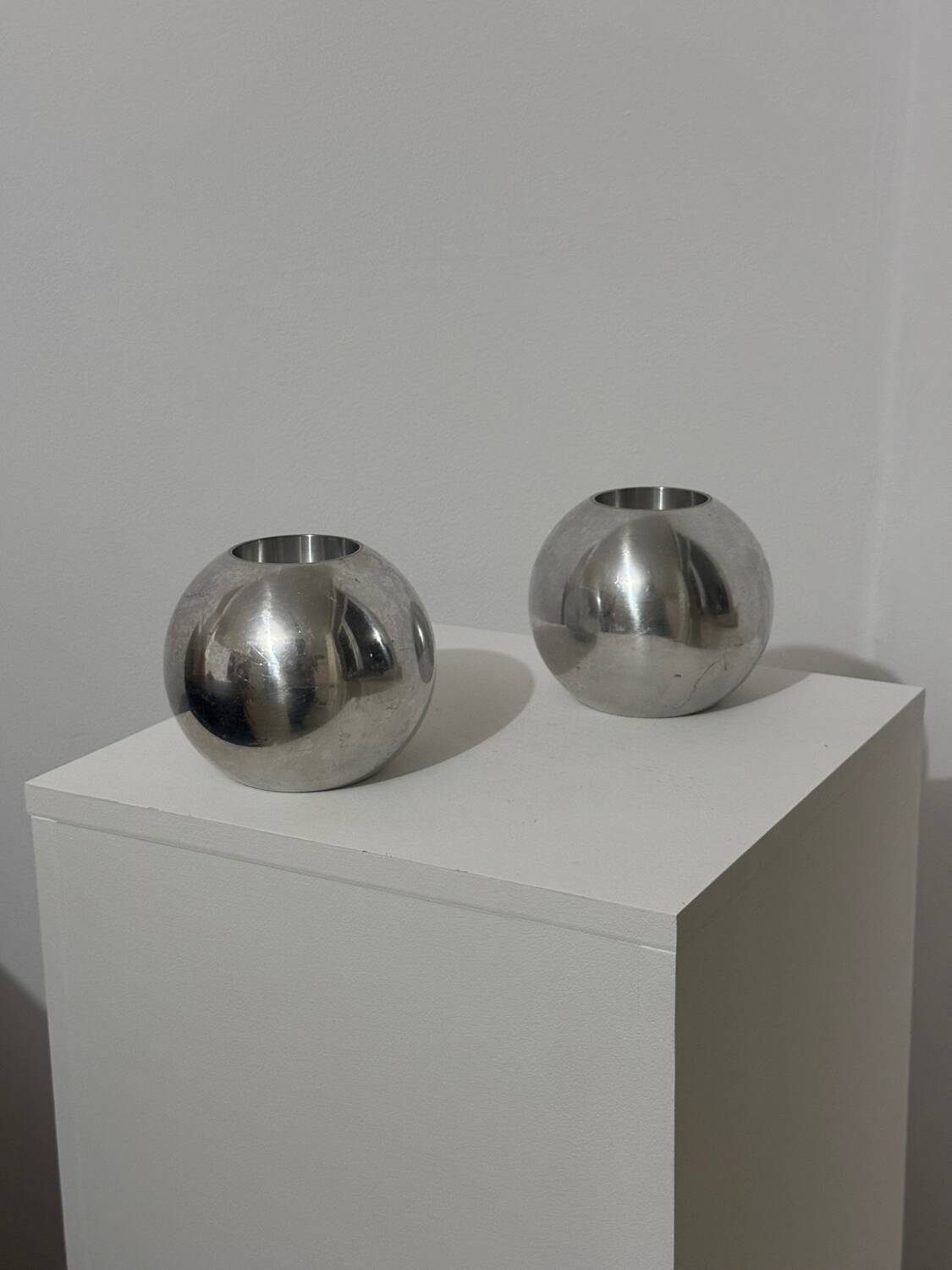 Pair of XL Vintage IKEA Nässjö candle holder designed by Ehlén Johanss