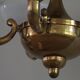 A modern Danish Art Deco chandelier, glass and brass, 1940s.