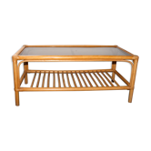 Table basse vintage 70' en rotin