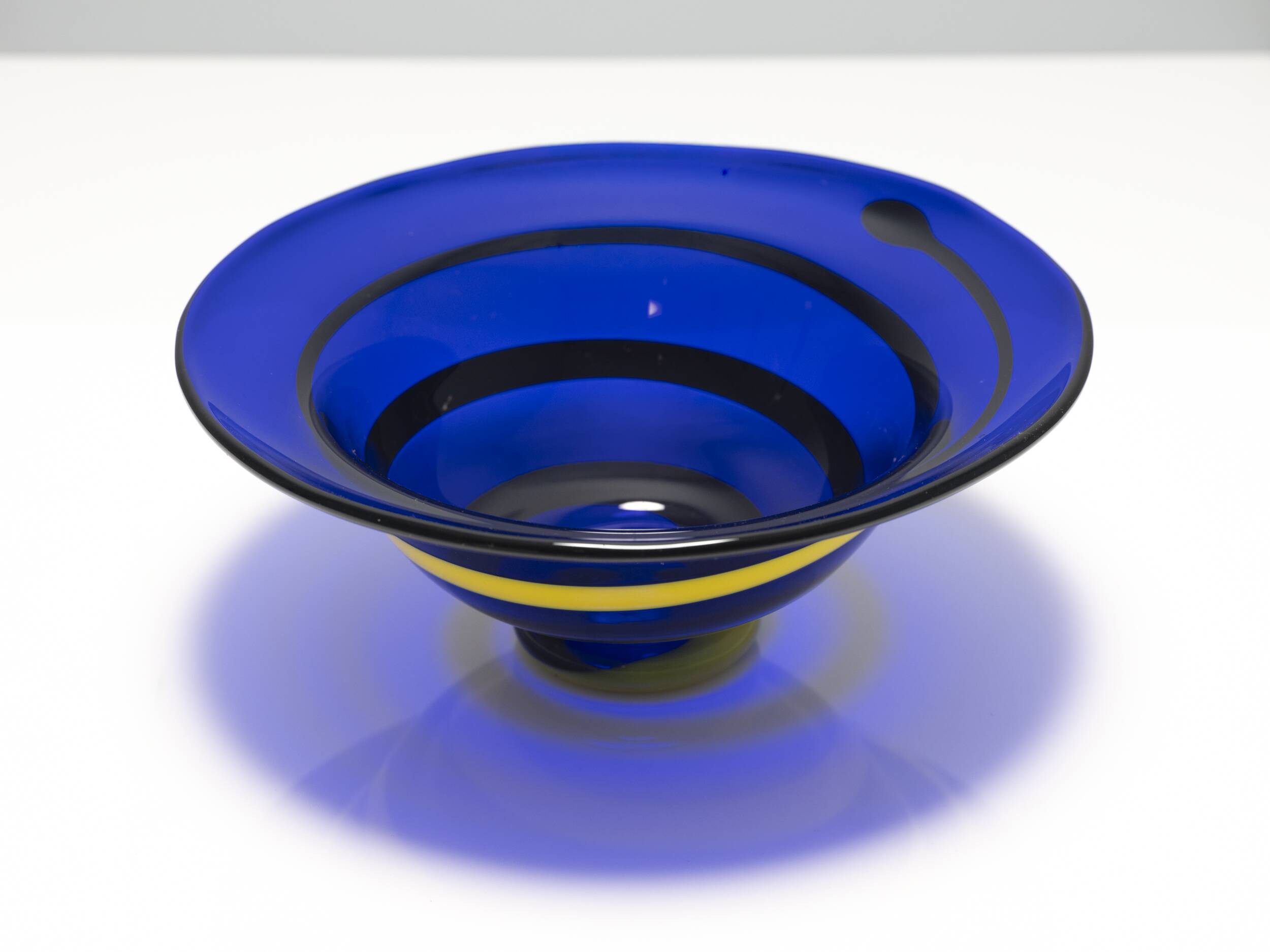 Blue art glass bowl, 1960s