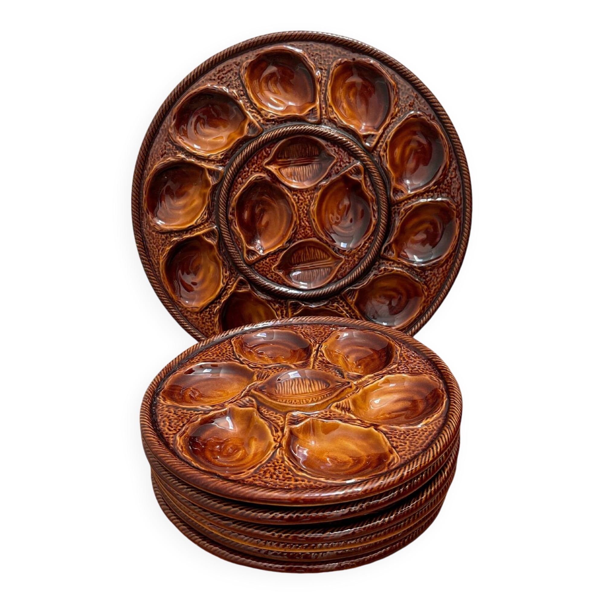 St Clément ceramic oyster plates