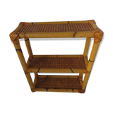 Rattan canning shelf, bamboo 60s 70s