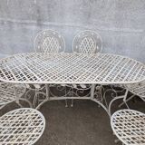 white wrought iron garden furniture