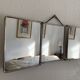 Vintage 1900 barber's triptych mirror Le Solide Paris Art Nouveau - 30 x 77