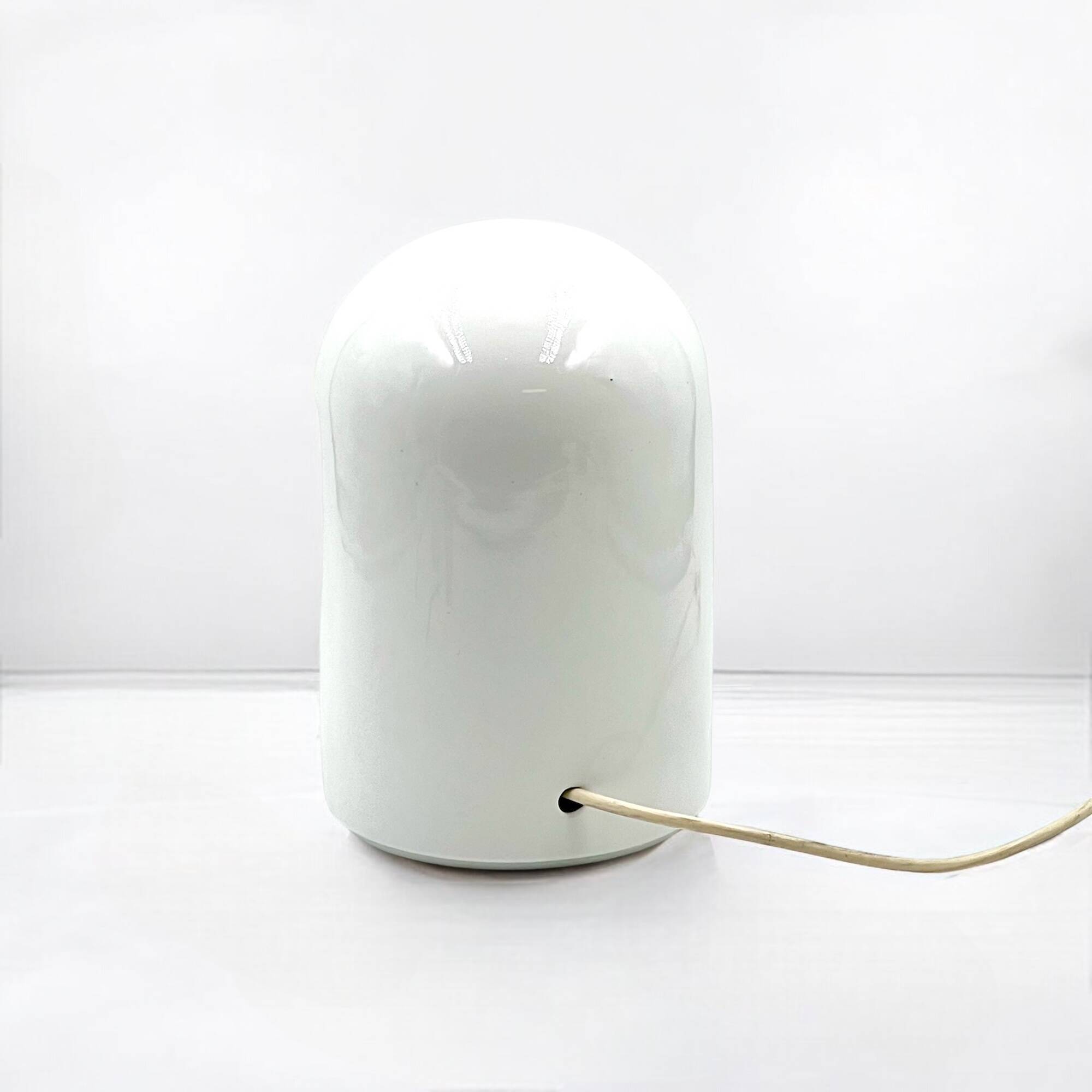 Iconic 60s Design Ceramic Lamp 'Longobarda' by Marcello Cuneo for Gabbianelli, Large Size in White