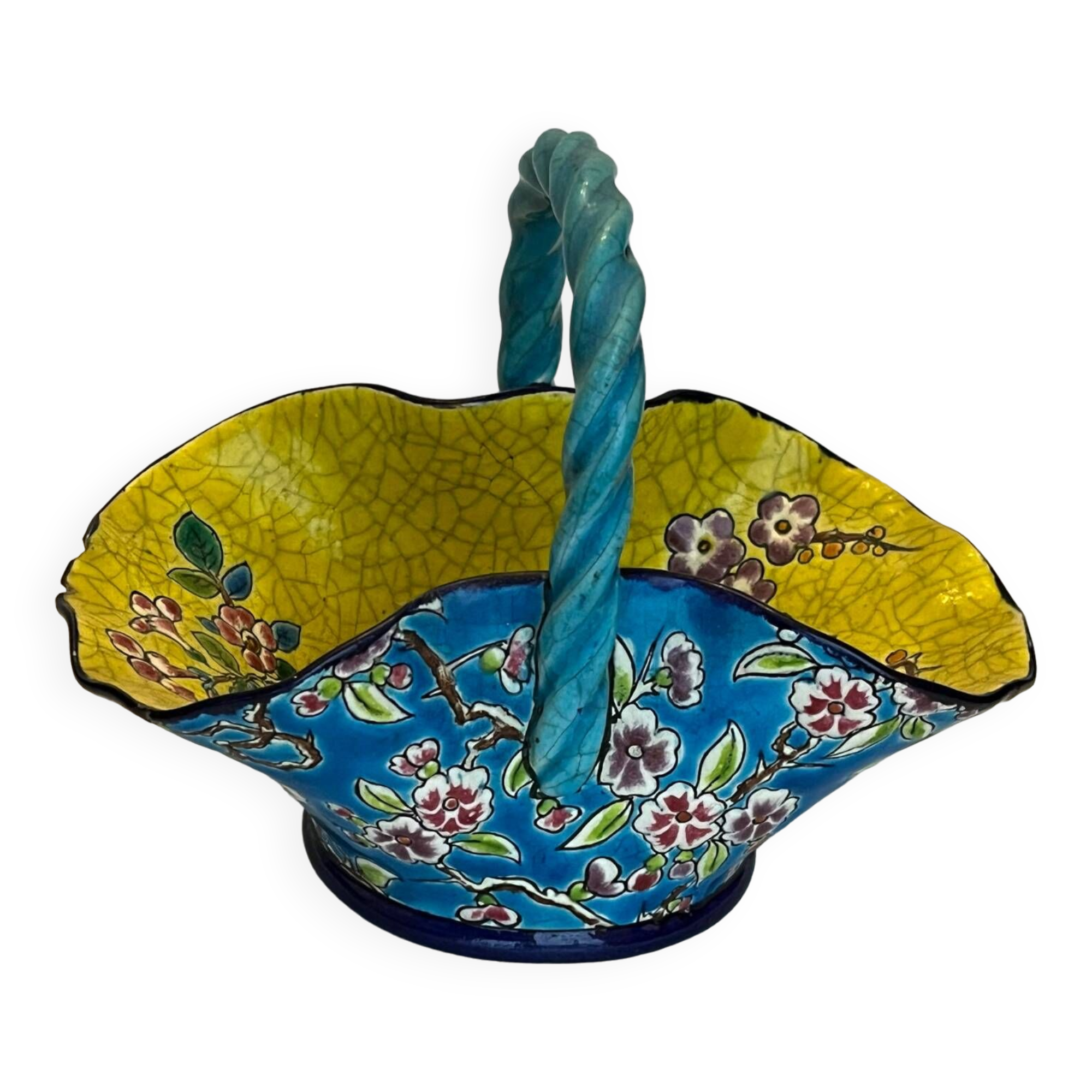 Longwy enamel basket