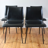 Series of 4 vintage chairs 1950