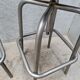 Pair stools adjustable in height metal patina graphite