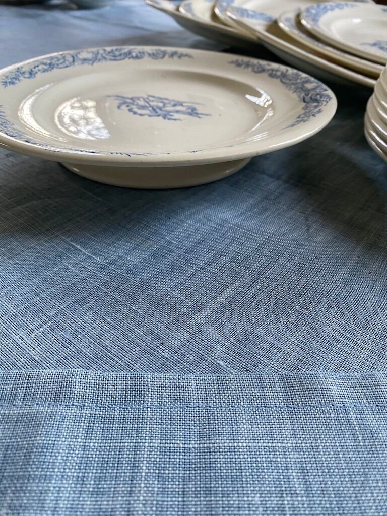Ensemble 6 assiettes 22cm, 7 assiettes 23cm et compotière, Terre de fer