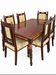 Dining table and 6 carved wooden chairs - Classic style - Chiniot, Pa