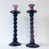 Glass candlesticks