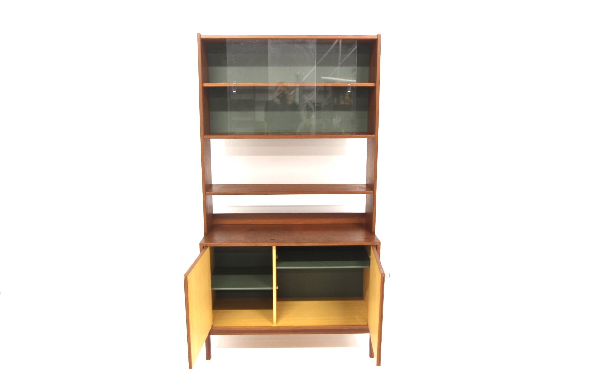Scandinavian teak bookcase chest of drawers, Sweden, 1960