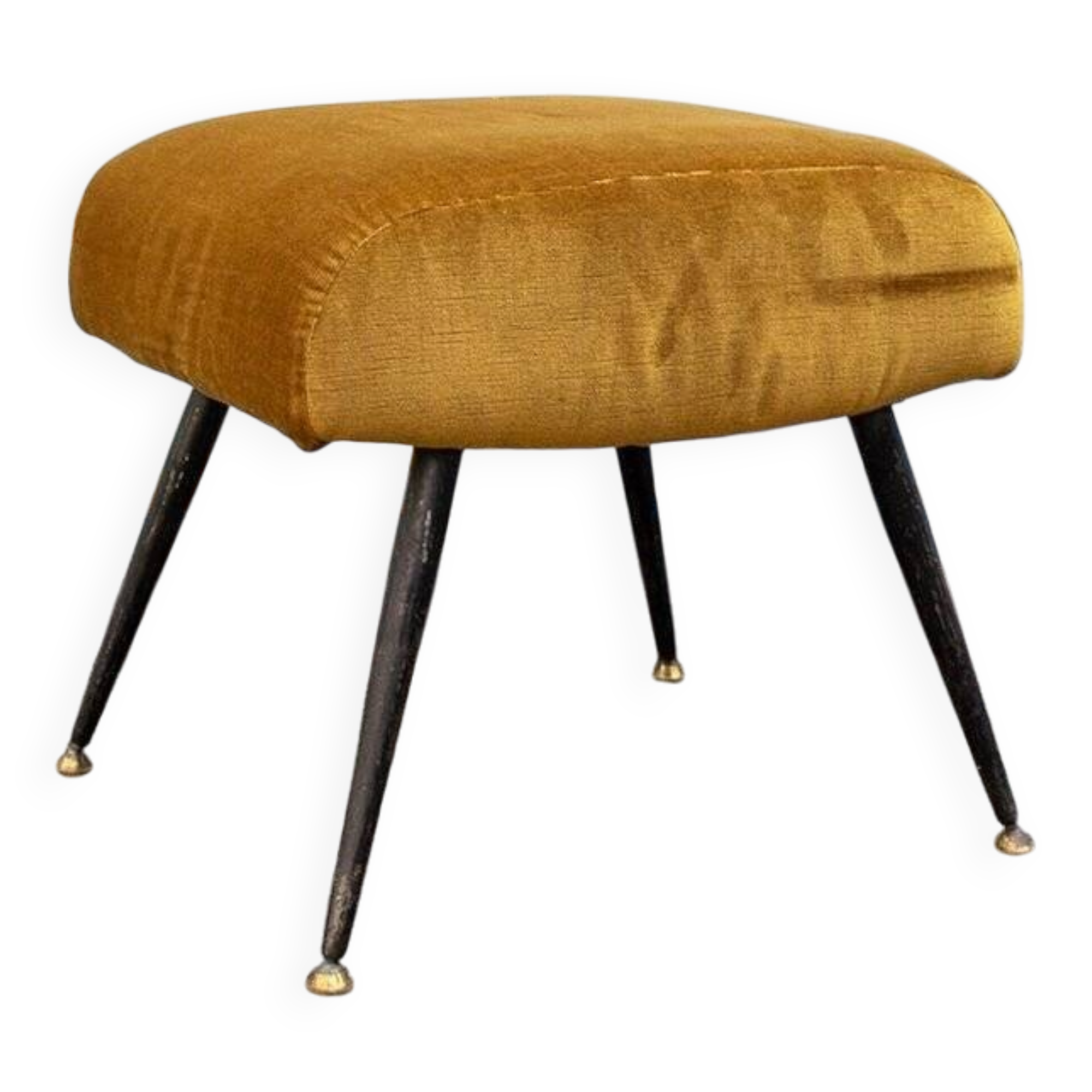 Velvet stool, Italy, 1950s