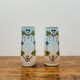 Rare pair of antique hand-painted opaline glass vases – Napoleon 3