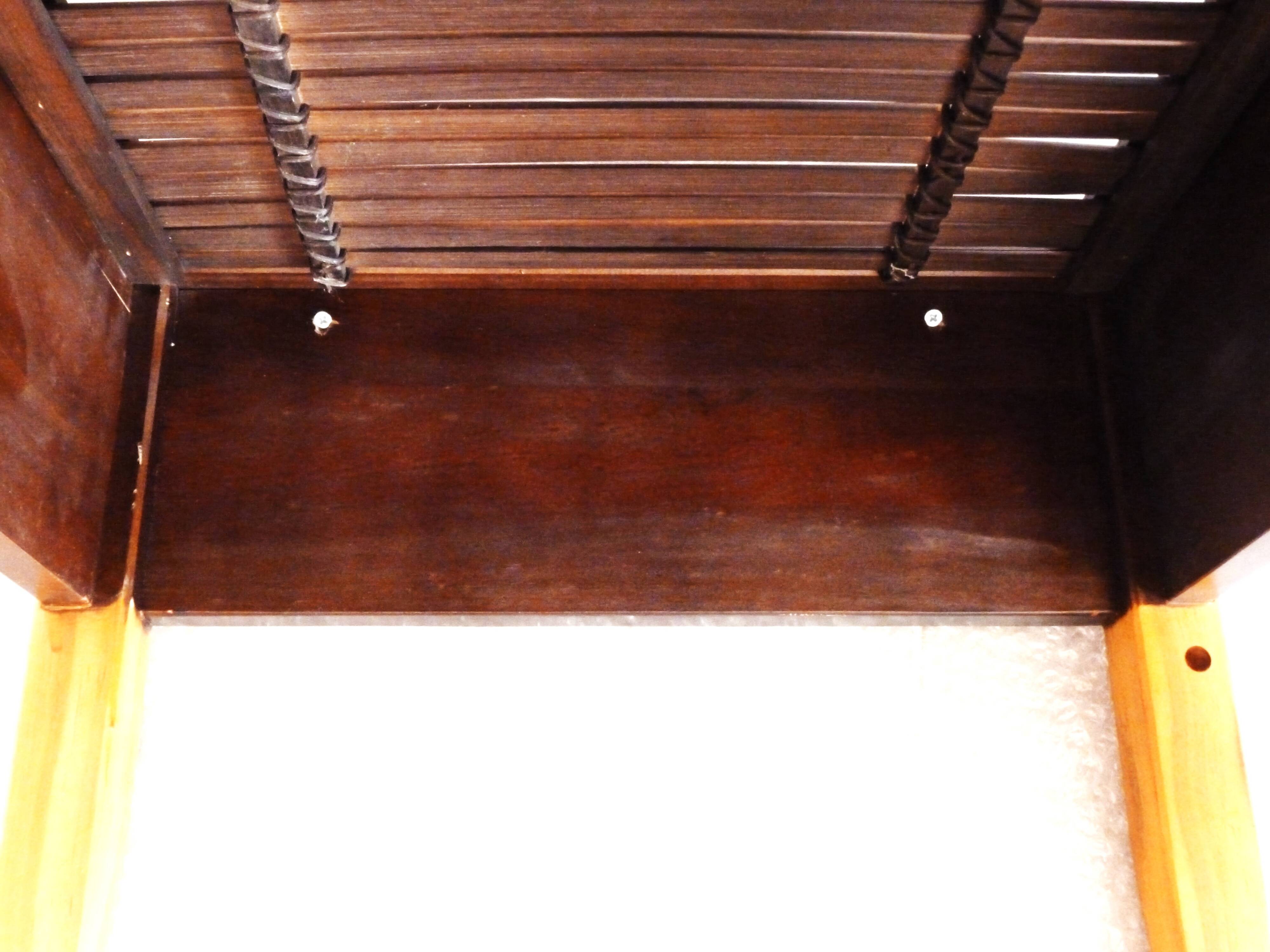 Small coffee table, bamboo wood and glass coffee table, Indonesian table