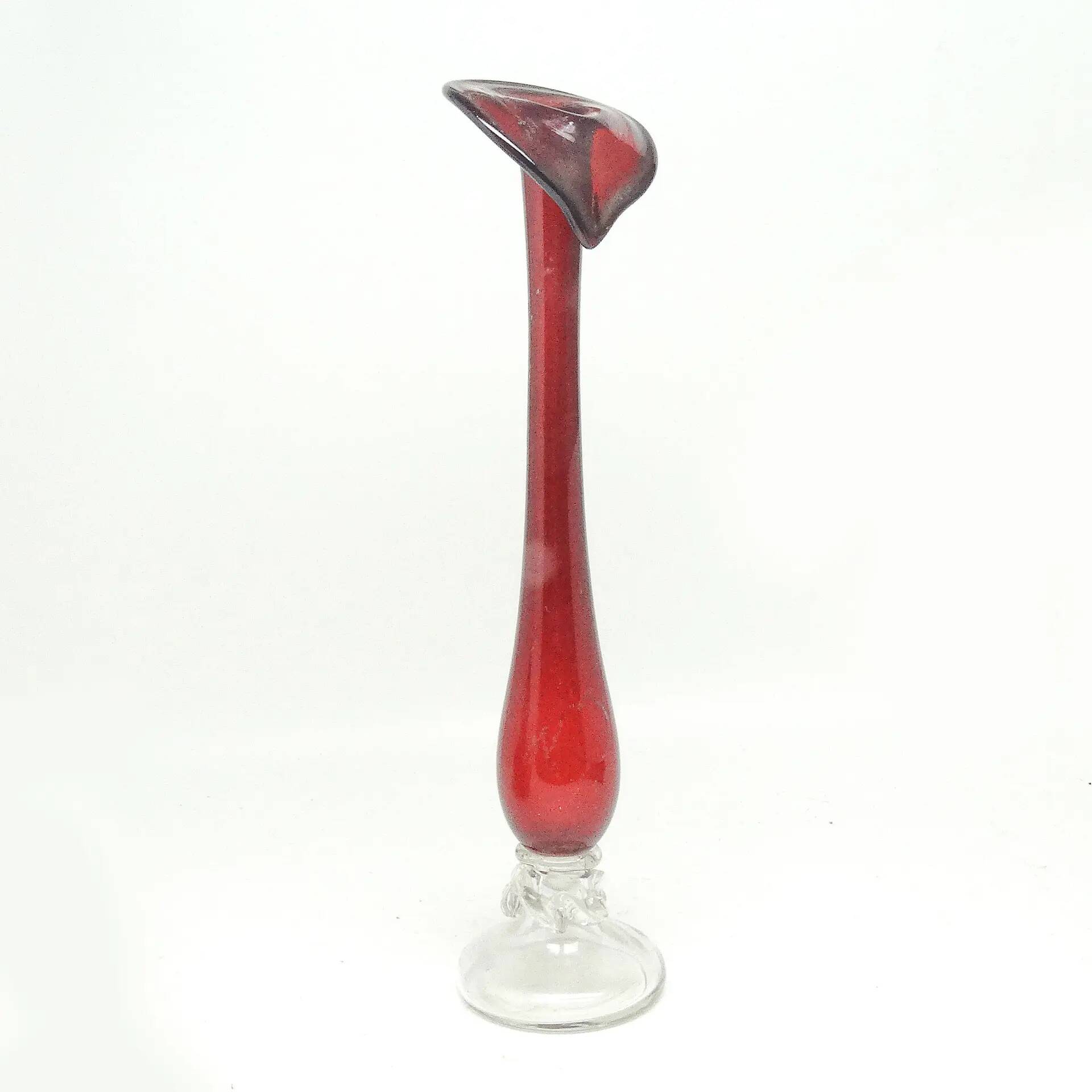 Mid-century modern vase, glass, HSG Tarnowiec, Poland, 1970s