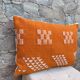 Moroccan orange pillowcase, Berber cushion cover, ear pillowcase.