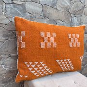 Moroccan orange pillowcase, Berber cushion cover, ear pillowcase.