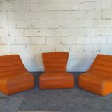 Leather sofa Saparella design Michel Ducaroy 70
