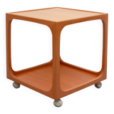 Table d'appoint cube des années 1960 en merisier, Wilhelm Renz