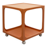1960s sidetable cube in cherrywood, Wilhelm Renz