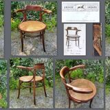 Ungvar desk chair in curved wood 1900 ca