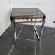 End table with chrome foot and plexiglass top from the 70s