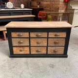 Old furniture of trade 9 drawers