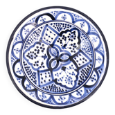 Assiette creuse murale Marocaine bleue en céramique