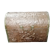 Coffre en bois et cuivre martelé