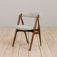 Set of 14 mid-century Danish teak dining chairs by Th Harlev for Farstrup Møbler in blue wool 1950